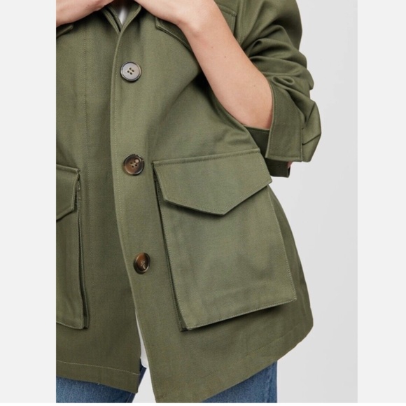 100% Authentic!! NWT Org.$630 Toteme Army jacket Khaki Green XS - Picture 5 of 11